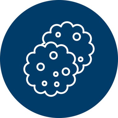 Kurabiye. Web simgesi basit illüstrasyon