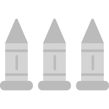 mermiler web simgesi, basit illüstrasyon