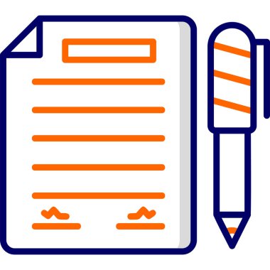 Contract icon, vector illustration simple design