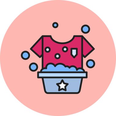 Hand Washing Clothes, vector icon