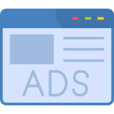 Reklam web simgesi basit illüstrasyon