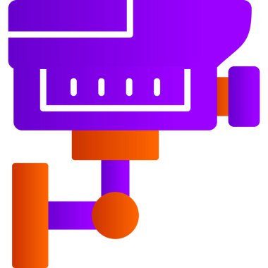 CCTV kamera simgesi, vektör illüstrasyonu basit tasarım