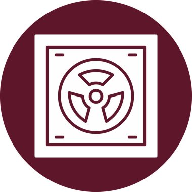Radyasyon ikonu. Web basit illüstrasyonu
