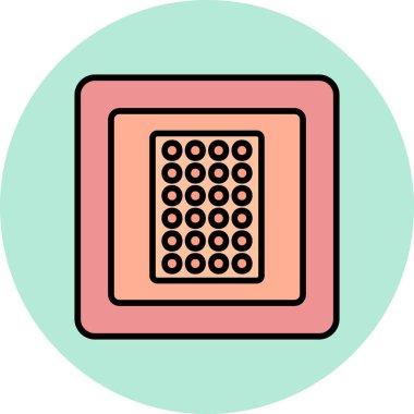 Nikotin Yaması web simgesi basit illüstrasyon