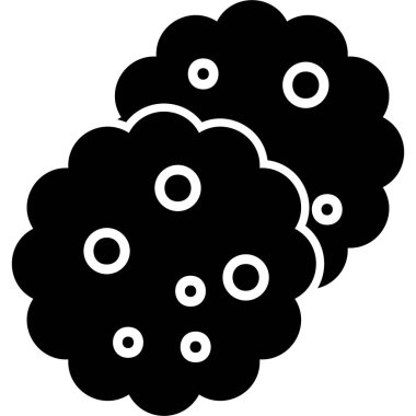 Kurabiye. Web simgesi basit illüstrasyon