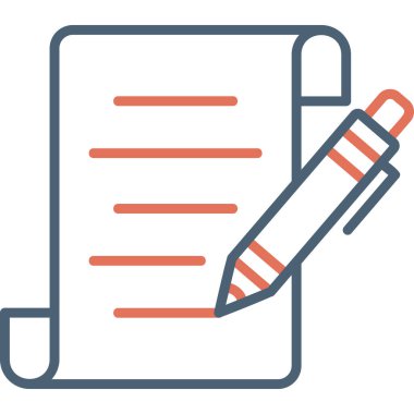 Kalem. Web simgesi basit illüstrasyon