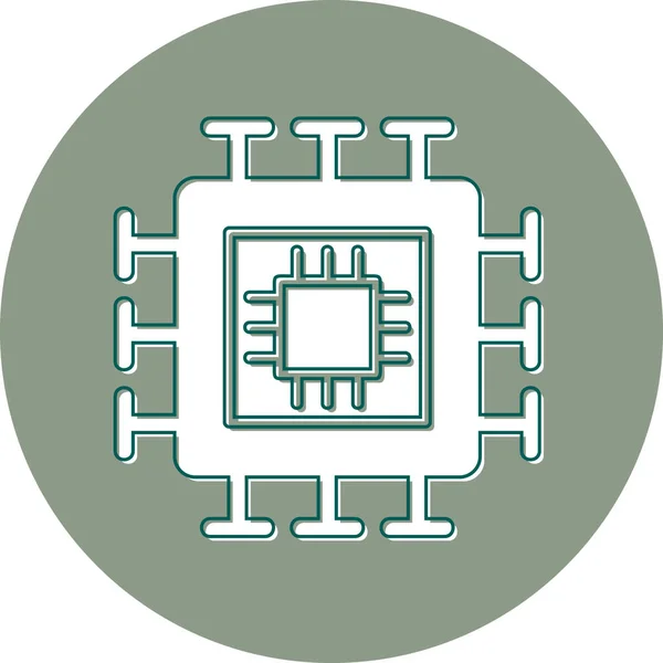 Icono Chip Vector Ilustración — Archivo Imágenes Vectoriales