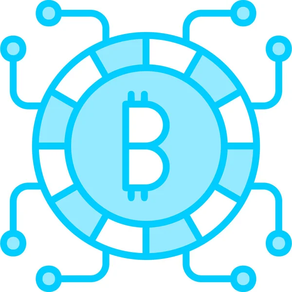 Bitcoin Icona Web Semplice Illustrazione — Vettoriale Stock