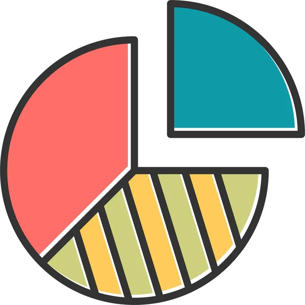 Pie Chart Icon Modern Design Illustration — Stock Vector