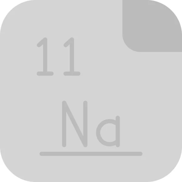Natrium Unsur Kimia Web Ilustrasi Sederhana - Stok Vektor