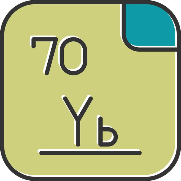 Ytterbium Symbol Vektorillustration — Stockvektor