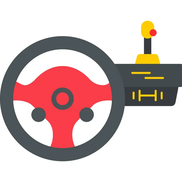 Gaming Steering Wheel Icon Vector Illustration — Stock Vector