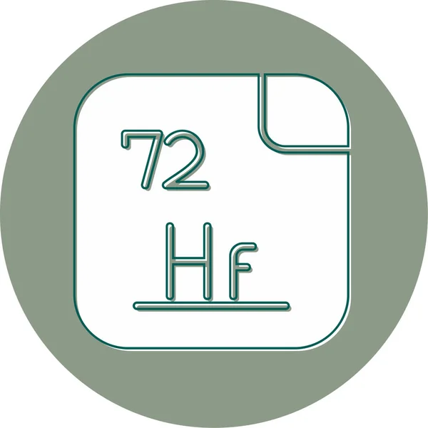 Hafnium Chemical Element Symbol Atomic Number Lustrous Silvery Gray Tetravalent — Stock Vector