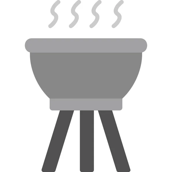 Barbecue Icône Web Illustration Simple — Image vectorielle