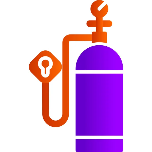供个人和商业用途的氧气罐图示 — 图库矢量图片
