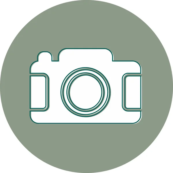 Eenvoudige Camera Platte Vectorillustratie — Stockvector