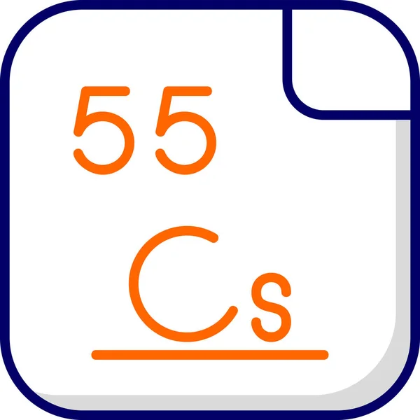 Illustration Vektor För Cesium — Stock vektor