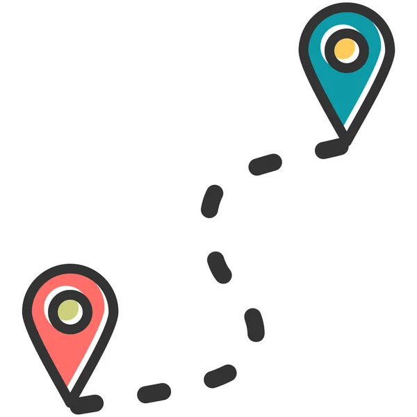 Route Web Icon Einfache Illustration — Stockvektor