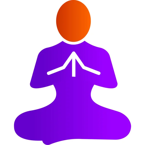 Meditation Symbol Vektor Illustration — Stockvektor