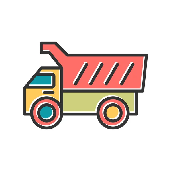 Truck Abstract Icon Vector Illustration — Stock Vector