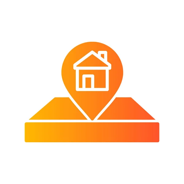 House Location Navigation Pin Web Icon Simple Illustration — Vetor de Stock