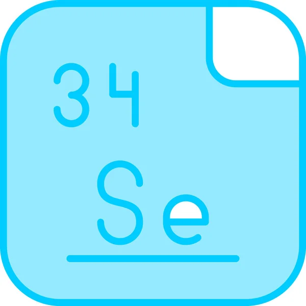 Selen Ist Ein Chemisches Element Mit Dem Symbol Und Der — Stockvektor