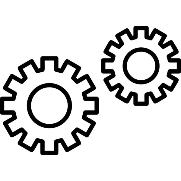 Gear Modern Icon Vector Illustration — Stock Vector