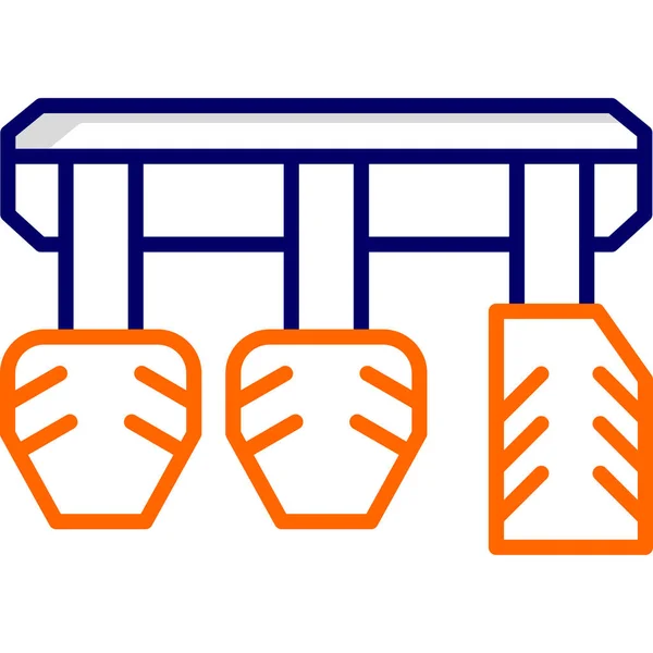Педалі Автомобіля Сучасна Ікона Векторні Ілюстрації — стоковий вектор