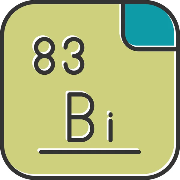 Бісмут Хімічний Елемент Веб Проста Ілюстрація — стоковий вектор