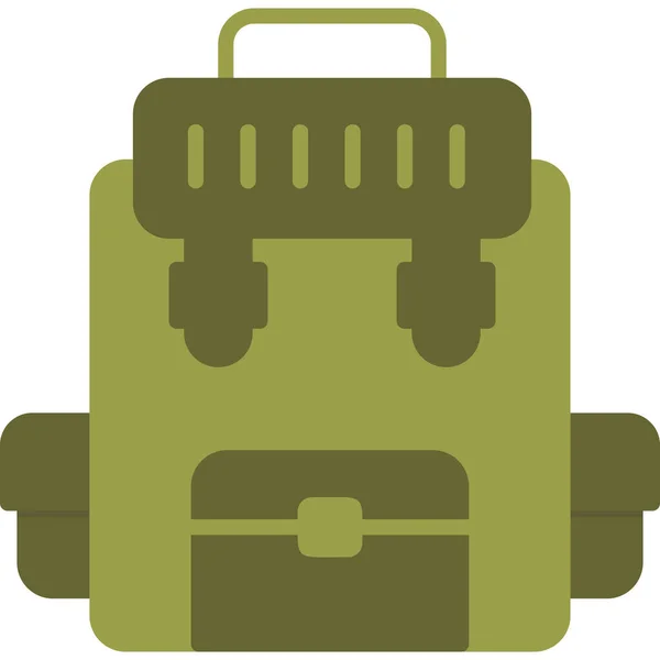 Mochila Icono Web Vector Ilustración — Archivo Imágenes Vectoriales