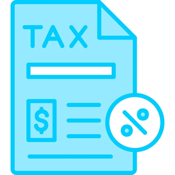 Tax Paperwork Icon Vector Illustration — 스톡 벡터