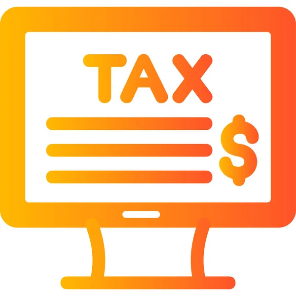 Tax Flat Vector Icon — Stock Vector