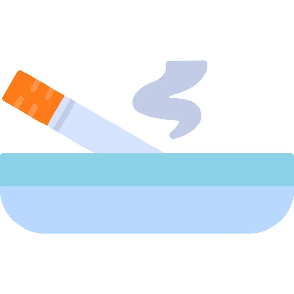 Ashtray Cigarette Icon Web Simple Illustration — Stock Vector