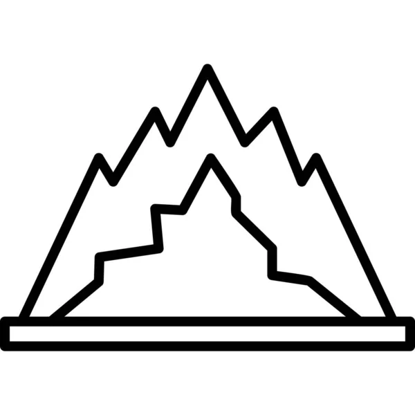 Montaña Icono Web Ilustración Simple — Vector de stock