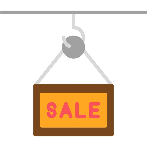 Hanging Sale Tag Simple Web Icon — Stock Vector