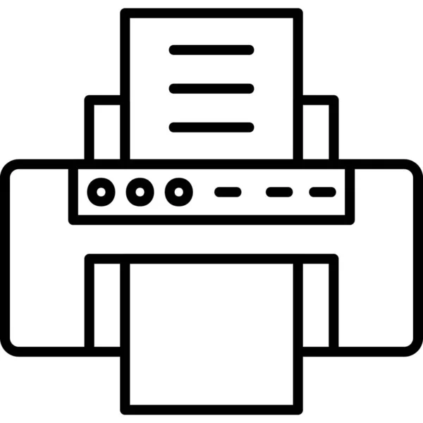 Drucker Web Ikone Einfaches Design — Stockvektor