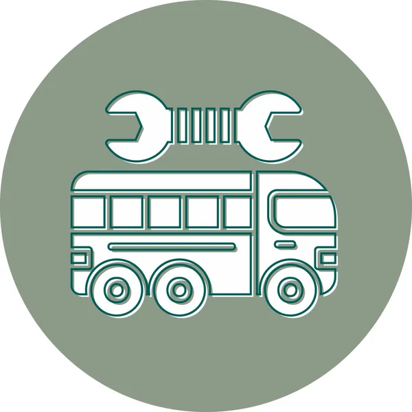 Ремонт Современной Иконки Автобуса Векторная Иллюстрация — стоковый вектор