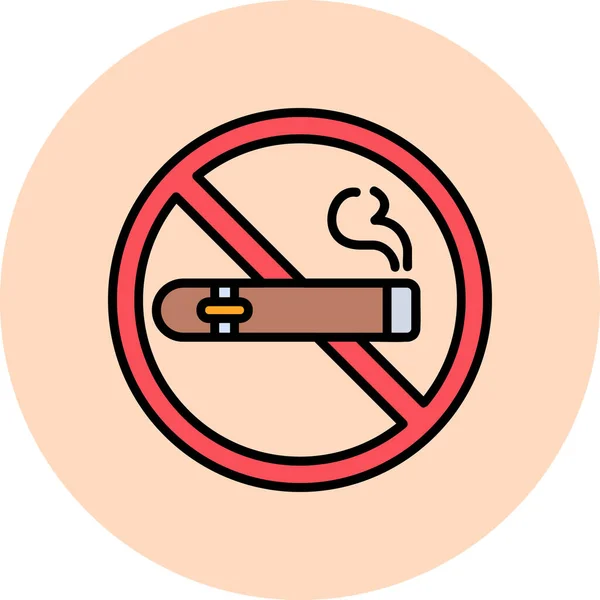 Cigar Sign Web Icon Simple Illustration — ストックベクタ