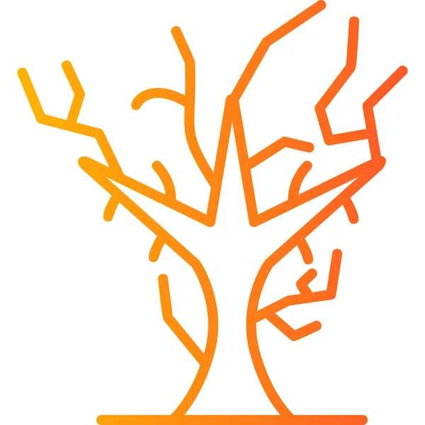 Ícone Silhueta Árvore Esboço Ilustração Logotipo Vetor —  Vetores de Stock