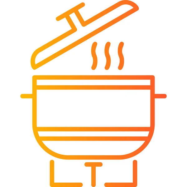 Cozinhar Comida Ilustração Vetor Ícone Web — Vetor de Stock