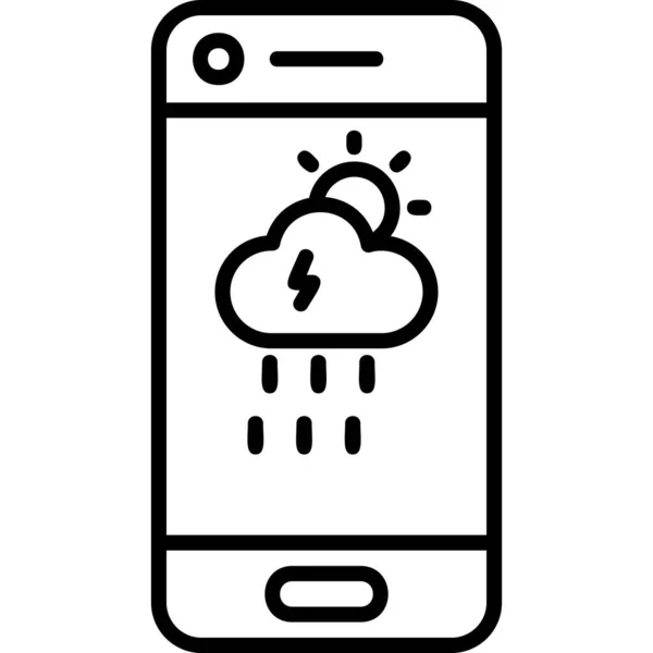 Wetter App Modernes Symbol Vektorillustration — Stockvektor