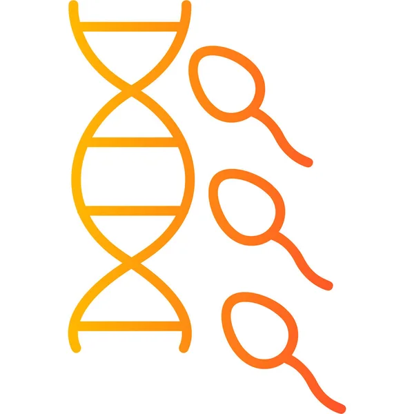 Vetor Ícone Estrutura Dna Placa Fina Isolado Contorno Símbolo Ilustração — Vetor de Stock