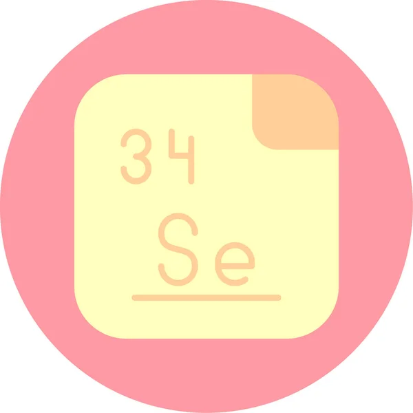 Sélénium Est Élément Chimique Avec Symbole Numéro Atomique Est Non — Image vectorielle