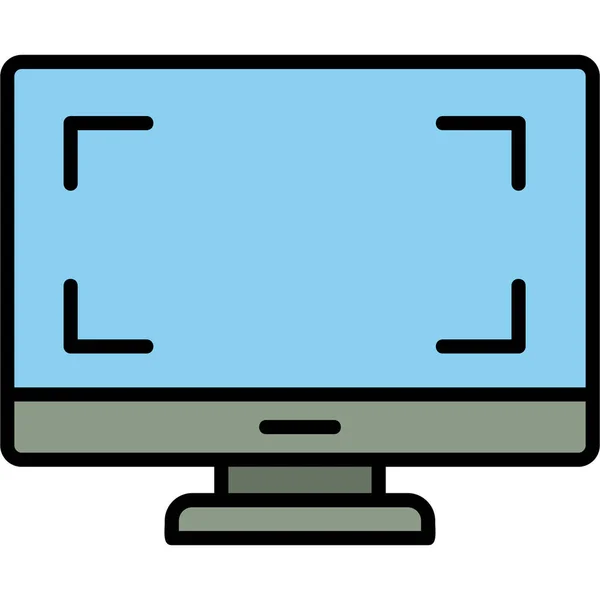 Monitor Vektor Symbol Zeichen Symbol — Stockvektor