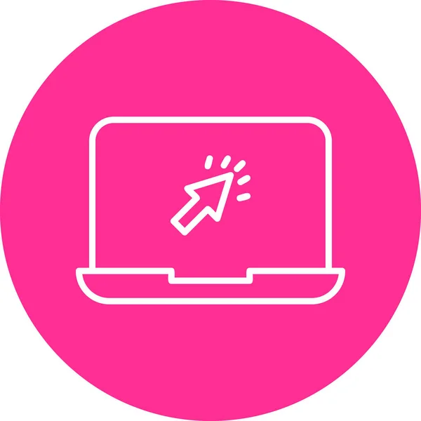 Een Laptop Web Icoon Eenvoudige Illustratie — Stockvector