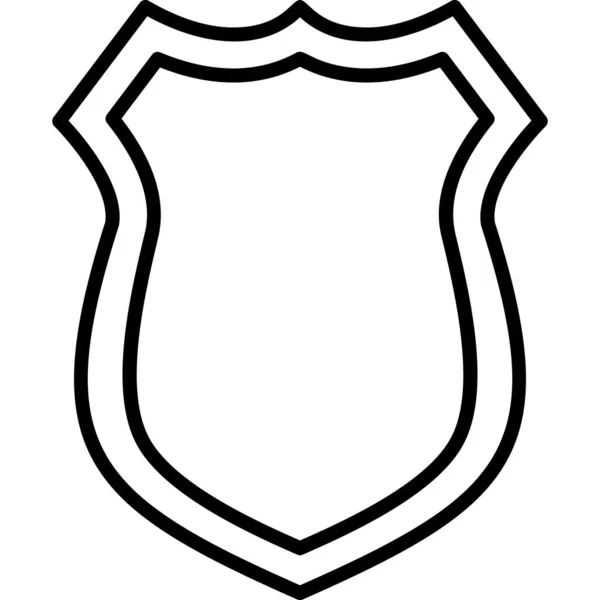 Ikona Tarczy Wektor Ilustracja Prosta Konstrukcja — Wektor stockowy