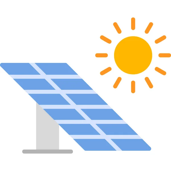 Solar Energy Simple Illustration — Stock Vector