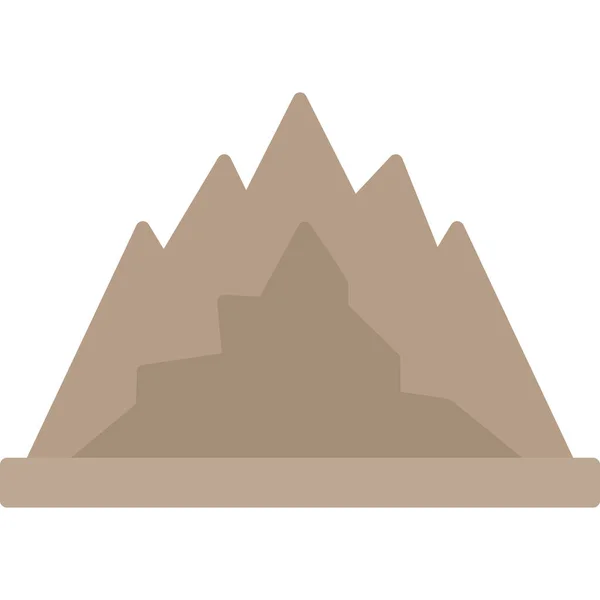 Gunung Ikon Web Ilustrasi Sederhana - Stok Vektor