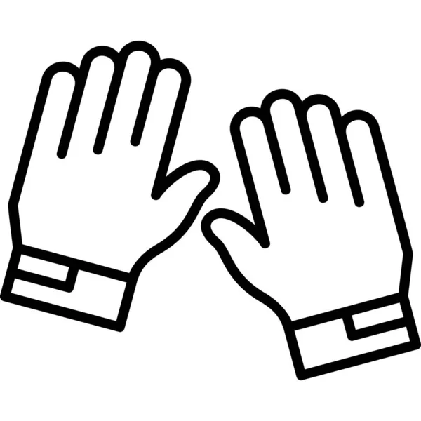 Handschuhe Symbol Vektor Illustration — Stockvektor