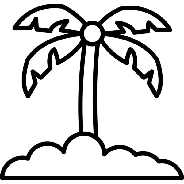 Palm Tree Icon Web Illustration — Stock Vector